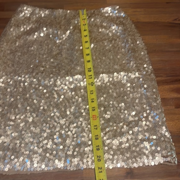 EUC Shelli‎ Segal Gold sequin pencil skirt - size 6 - Picture 6 of 11